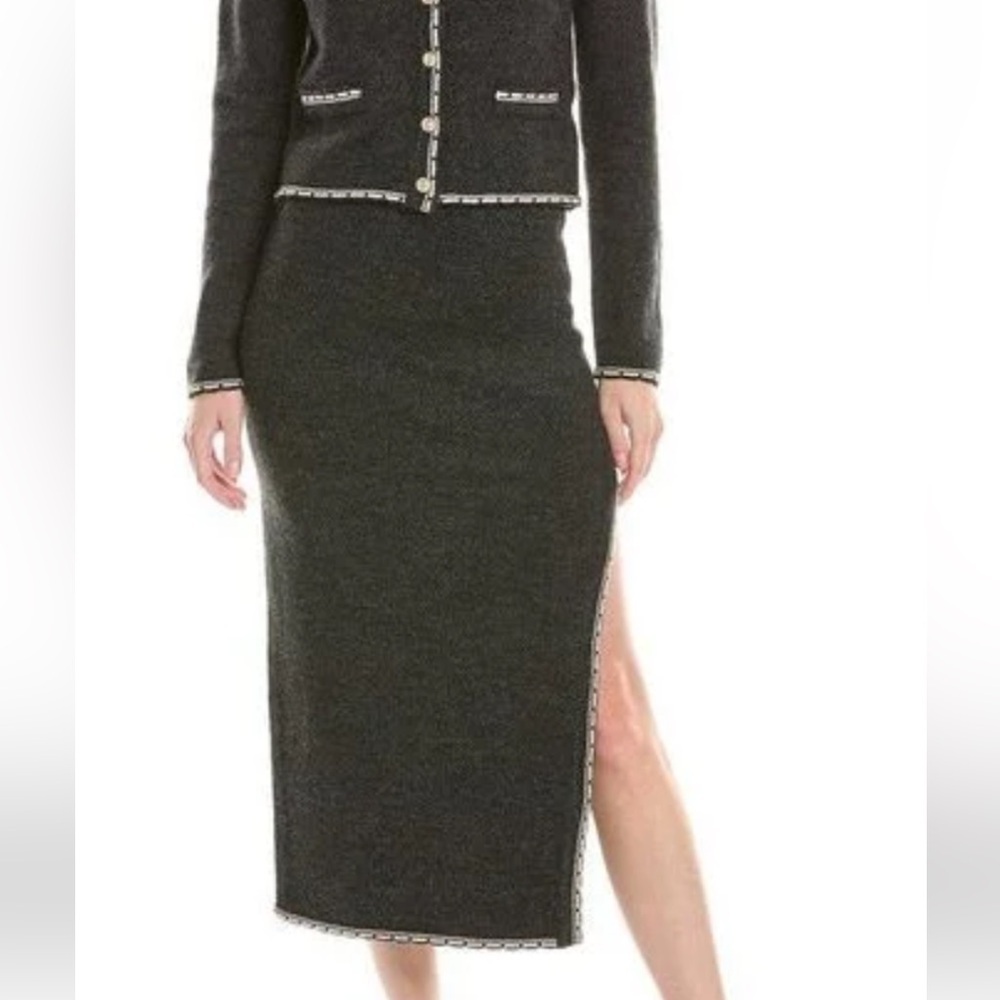 Heartloom Charcoal Pencil Skirt